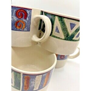5 MUGS Vintage Majesticware Sakura Adobe 90's Designed by Sue Zipkin Coffee Tea